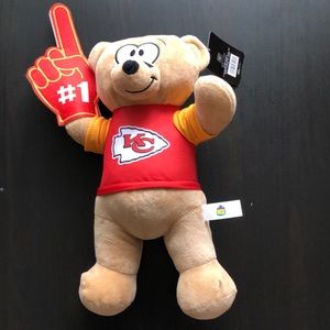 Kansas City Chiefs Plush Bear NFL #1 Fan New